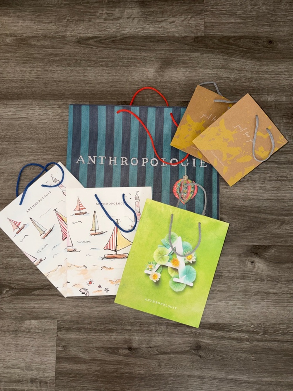 6 Anthropologie reusable shopping bags